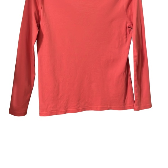 Talbots Orange 100% Cotton Basic Long Sleeves Top TShirt Size L - Picture 3 of 8